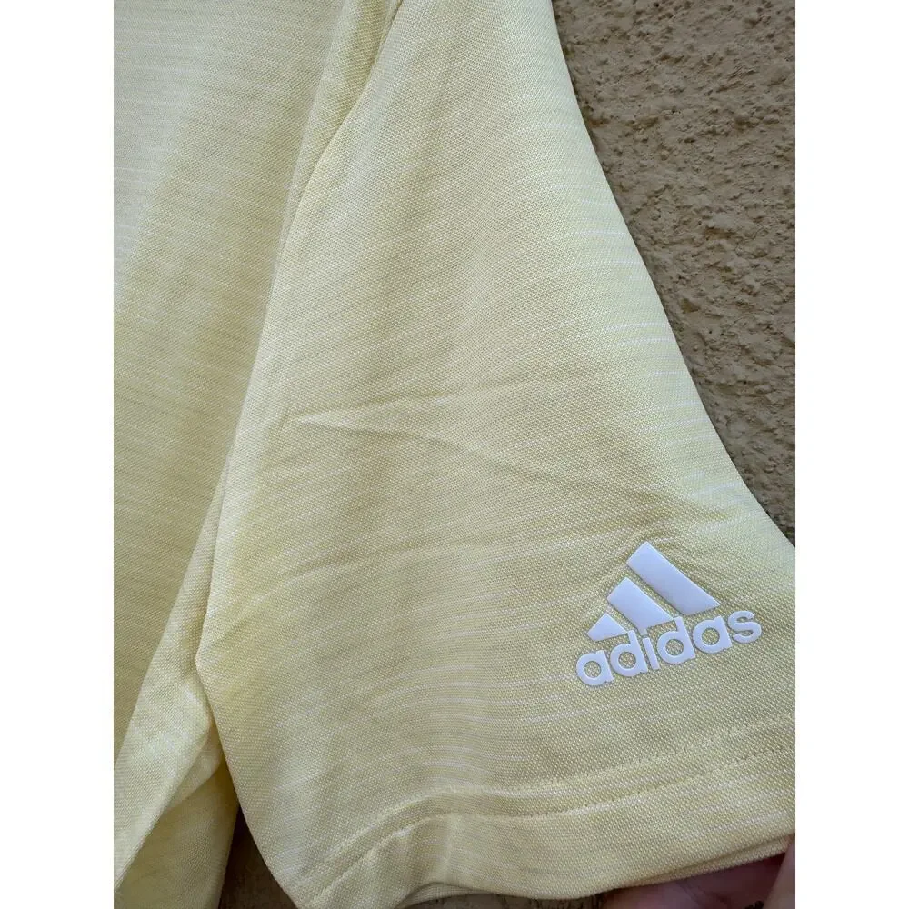 Adidas Golf Sport Polo Yellow Medium NWT